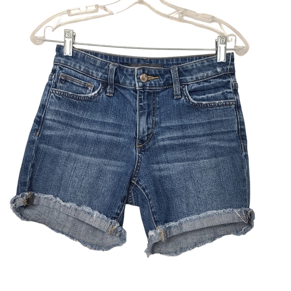 Joe's Jeans Rolled Raw Hem Blue Denim Shorts 25